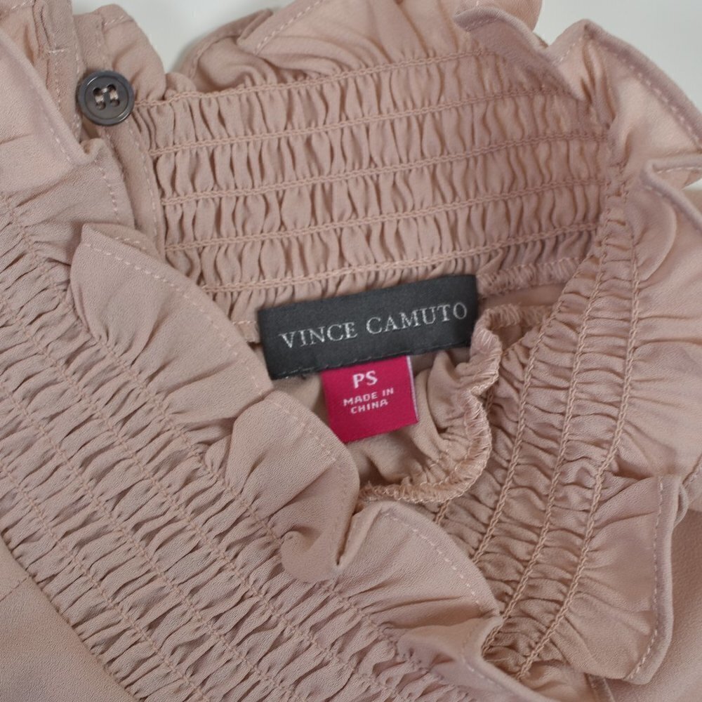 Vince Camuto Smocked Neck Blouse NEW - Picture 2 of 7